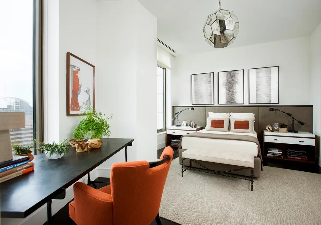 Chambre contemporaine aux tons naturels
